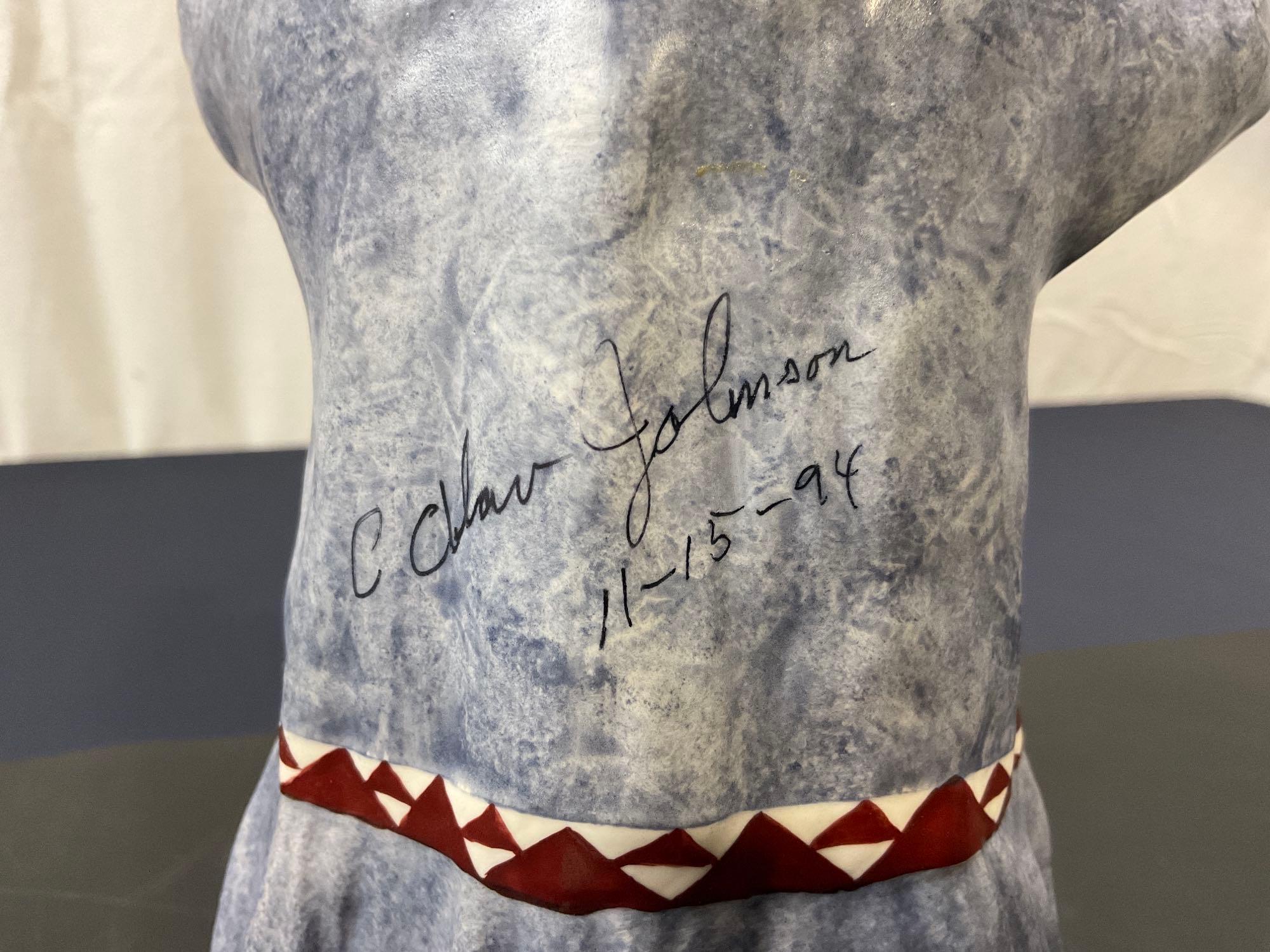 Signed Vintage Alaskan Figurine by C. Alan Johnson titled Helen