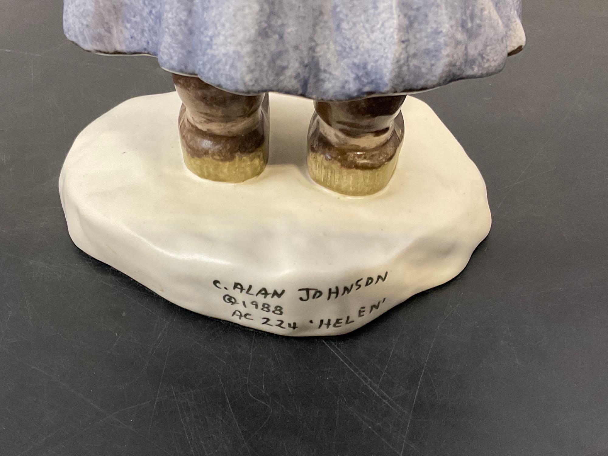 Signed Vintage Alaskan Figurine by C. Alan Johnson titled Helen