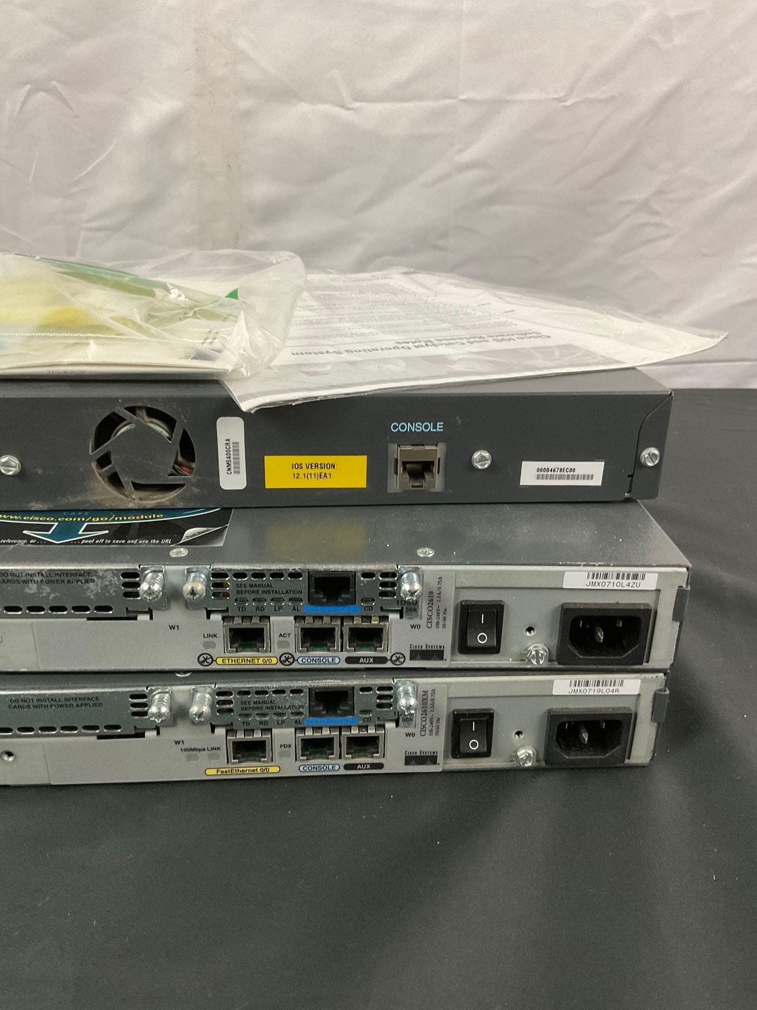 2x Cisco 2600 series routers (Cisco 2610XM & Cisco 2610) & Cisco Catalyst 2950 series