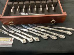 Community Plate Silver plated Flatware w/ Case, approx 66 pcs