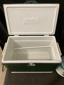 Coleman Steel Belted Cooler w/ twist lock & WesternField Fiberglass insulated cooler w/ pour tap