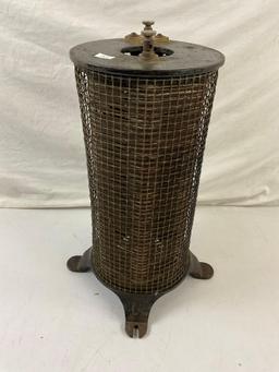 Antique Small Cast Iron & Brass Oil Space Heater? See pics.