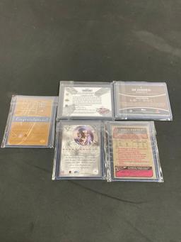Collection of 5 Cards - 3 Signed Football Cards & 3 Memorabilia Cards - See pics