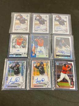 Collection of 8 Topps Mainly Bowman Chrome Signed Baseball cards &1 unsigned incl 3 Gabriel Moreno