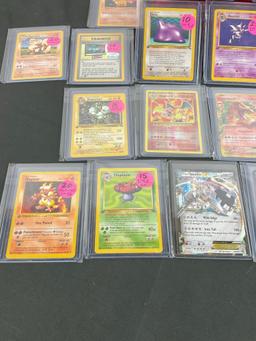 ~50 Vintage & Modern Pokemon Cards incl Several Shadowless, First Edition, & EX Variants