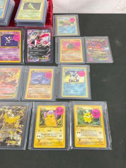 ~50 Vintage & Modern Pokemon Cards incl Several Shadowless, First Edition, & EX Variants