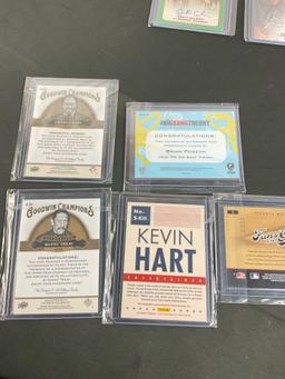 Collection of Signed Celebrity & Actors Trading Cards incl. Kevin Hart, Josh Gad, & Danny Trejo