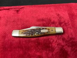 Vintage Case Medium Stockman - Amber Bone Handle, 63032 CV Folding multi blade