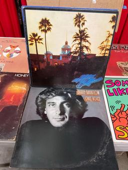 Assortment of 50+ Vintage Rock, R&B, & Folk Records incl, Eagles, Ohio Players, Barry Manilow