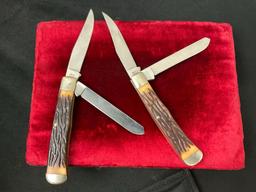 Pair of Vintage Remington Double Folding Knives, Model R12