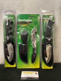 Pair of NIB Remington Knives, Guthook Fixed Blade, 1x Insignia Edition Model 19312 & Model 18193