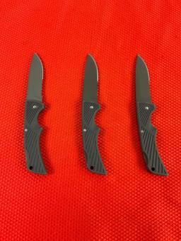 3 pcs Gerber Bear Grylls Compact Scout Folding Knives Model No. 30-000837. NIB. See pics.