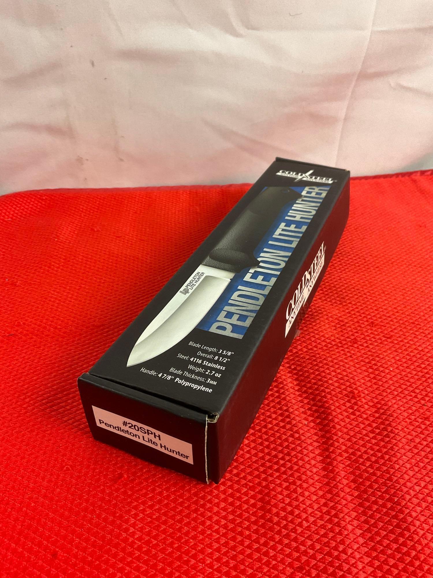 Cold Steel 3.5" Stainless Steel Fixed Blade Pendleton Lite Hunter Knife w/ Sheath No. 20SPH. LNIB.