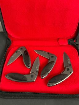 4x New in Box Modern Buck Folding Pocket Knives - All blades ~ 2" long - See pics