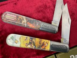 Pair of Collectors Edition Vintage style Remington Knives by Barlow, 2.5 inch blades in box