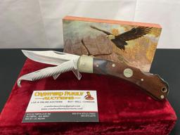 Vintage Remington R-3 Big Game Folding Knife, two blades, 1x Knife & 1x Bonesaw, w/ box