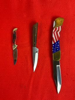 3 pcs Knife Assortment. Rough Rider 1366RR, Rite Edge 203296 & Unknown Maker 39284. NIB. See pics.