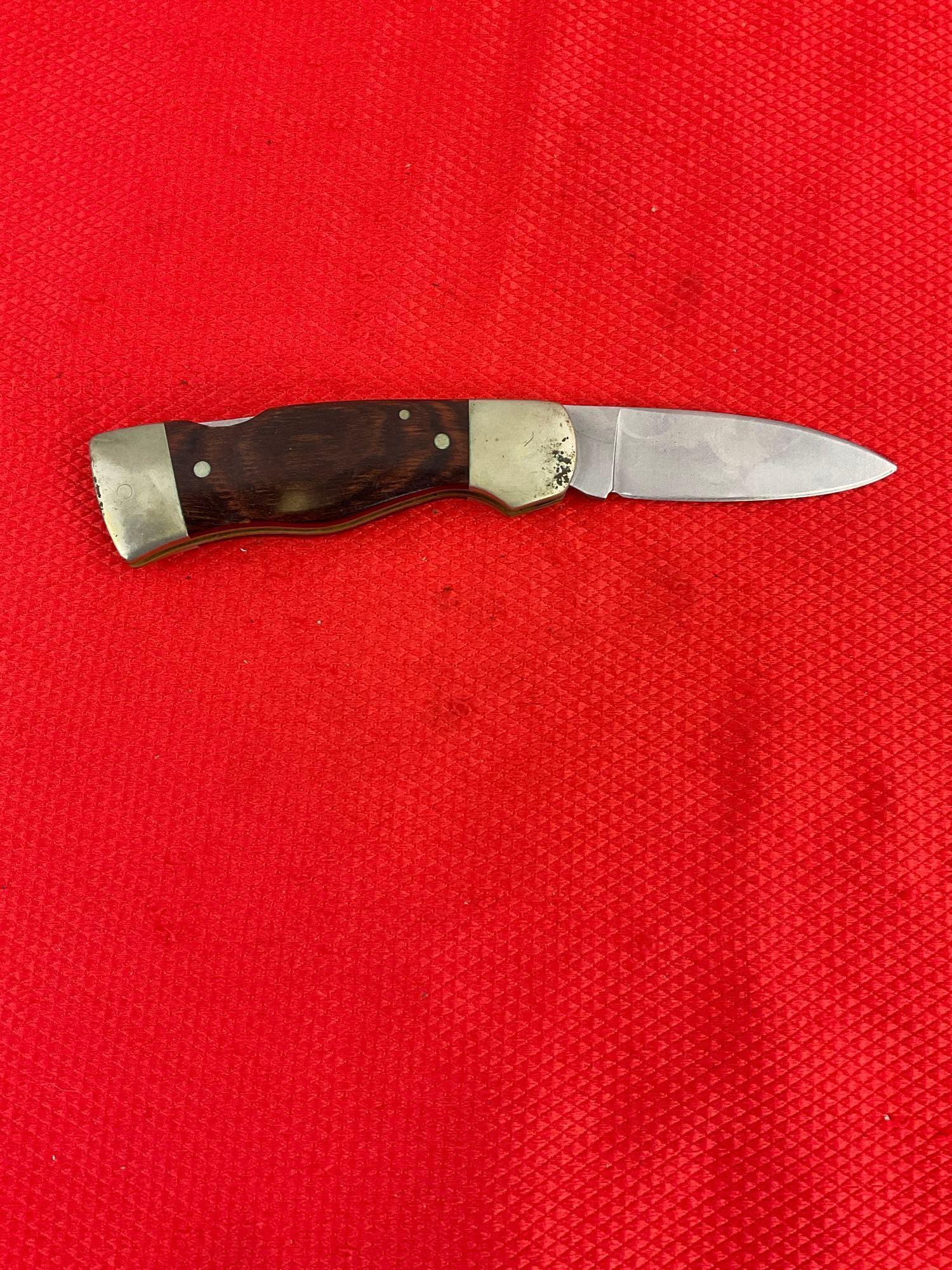 Vintage Western 2.75" Steel Folding Blade Pocket Knife Model S-532 w/ Original Sheath. See pics.