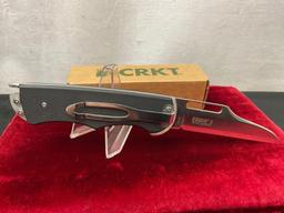 CRKT Edgie 2 Self Sharpening Lockback Knife Blue, NIB