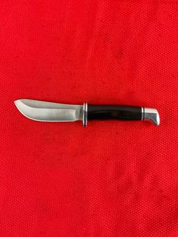 Modern Buck 4" Steel Fixed Blade Skinner Knife Model B103-1 w/ Leather Sheath. NIB. See pics.