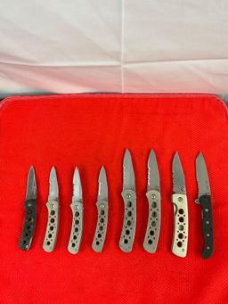 8 pcs Modern CRKT Steel Folding Tactical Pocket Knives. 1x M16-10Z, 1x 6612, 2x 6611N. See pics.