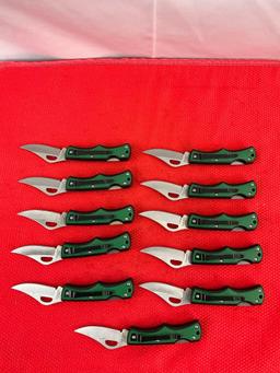 11 pcs Modern SRG 2.25" Steel Folding Blade Pocket Knives. Rocky Mountain Elk Foundation. See pics.