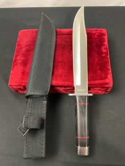 Boda Stainless Steel Large Hunting Knife w/ Nylon Sheath