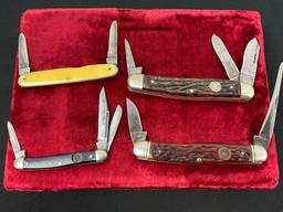4x Boker & H. Boker & Co Folding Pocket Knives, Multi Blade Knives