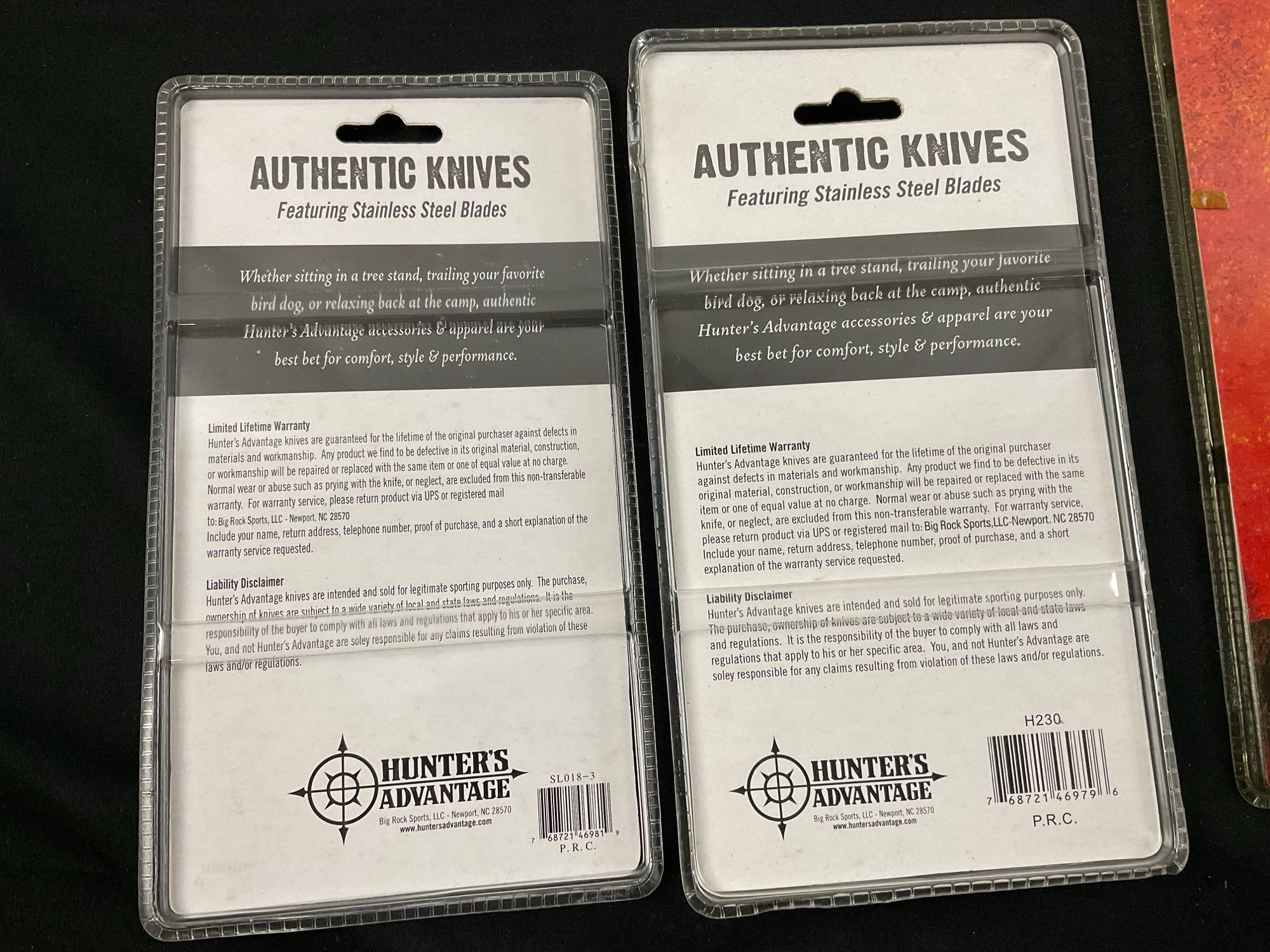 10 Assorted Knives in original packaging by Hunters Advantage & Northwest Trail