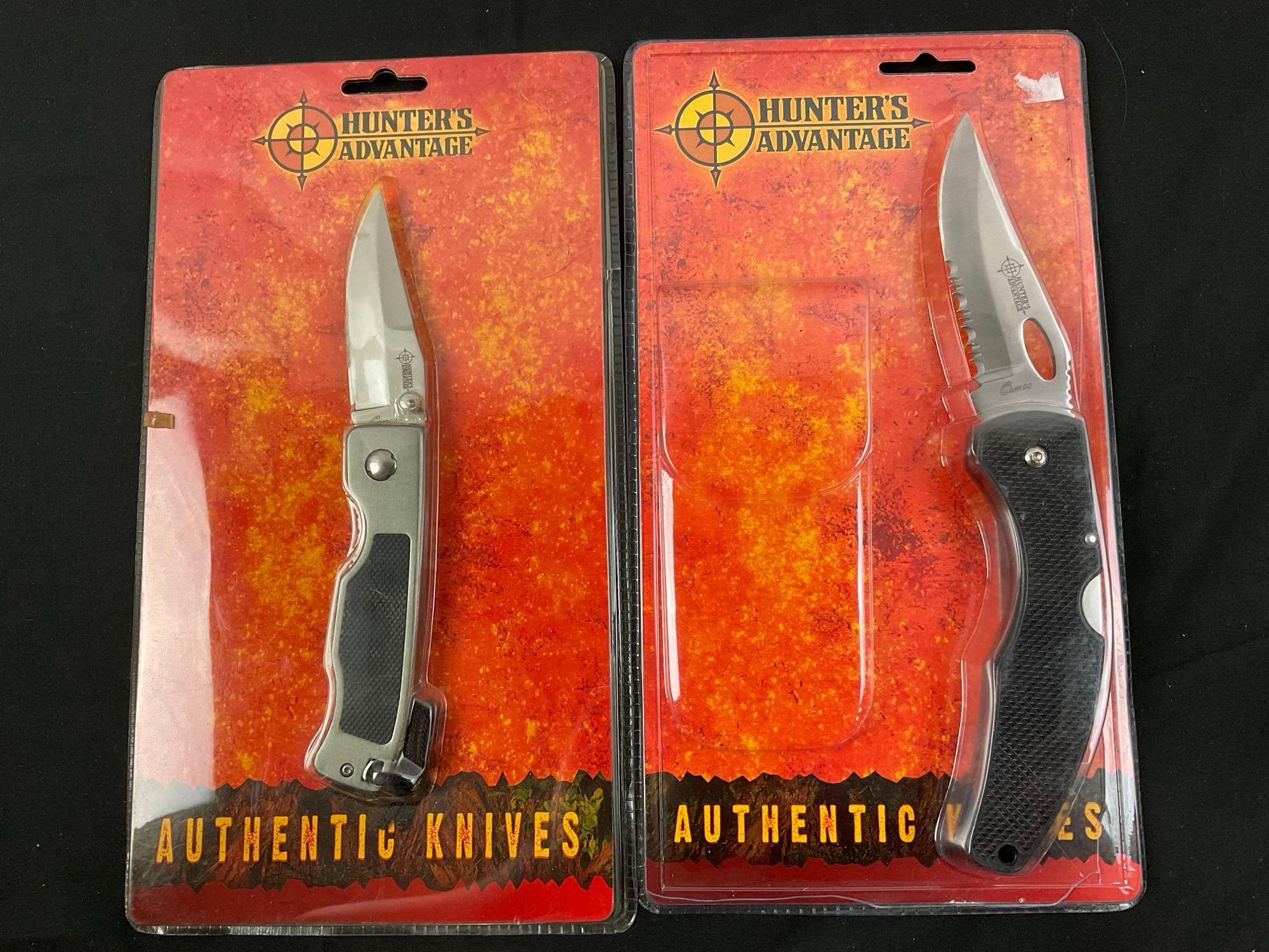 10 Assorted Knives in original packaging by Hunters Advantage & Northwest Trail