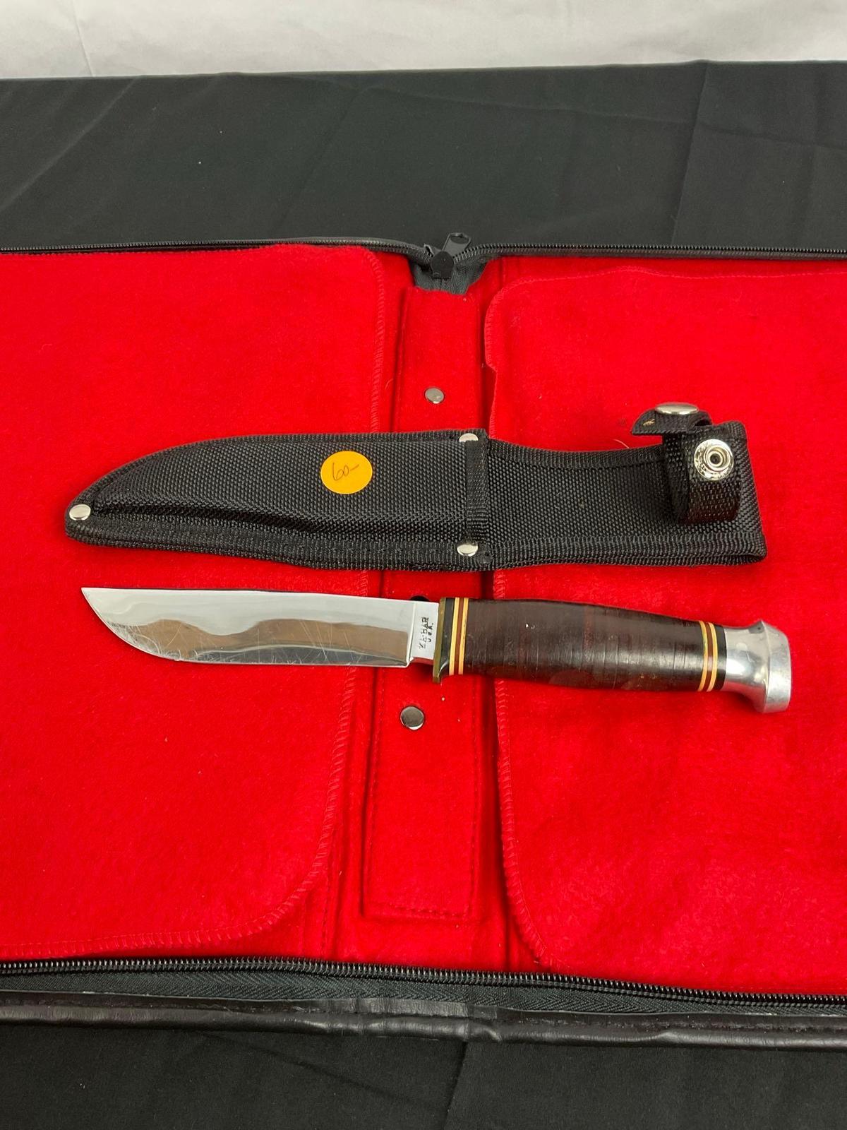 KA-BAR USA Fixed Blade Knife w/ Sheath - 5" Blade - See pics