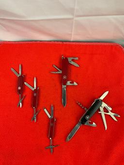 5 pcs Victorinox Steel Officier Suisse Swiss Army Utility Multi-Tool Knives. See pics.