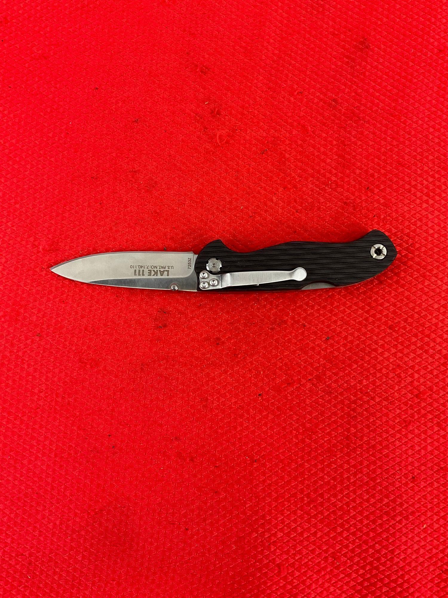 CRKT Steel 2.5" Folding Blade Pocket Knife Model 7253Z Lake 111 Mountaineer Knife. NIB. See pics.