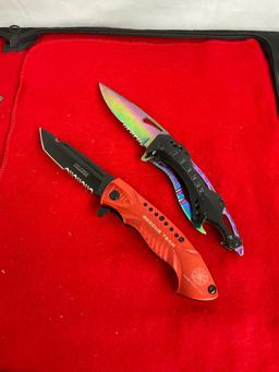 2x Tac Force Speedster Model Knives - 1 New In Box Rescue Series - Chromatic Motif