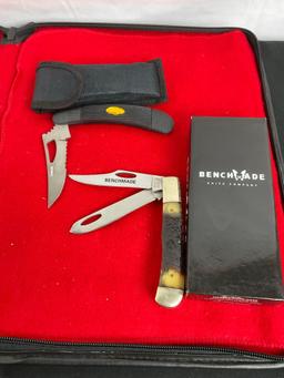 Benchmade Dual Blade Bone Pocket Knife & Stainless Steel Pocket Knife