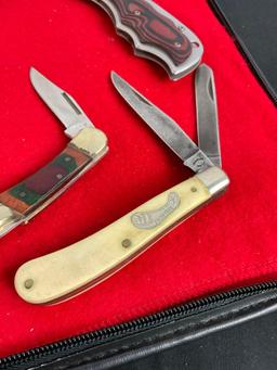 4x Frost Cutlery Folding Blade Pocket Knives & Frontier Dual Blade Folding Knife