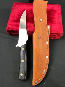 Vintage Schrade Old Timer Knife, Model Sharpfinger 15OT, w/ Leather Sheath & original box