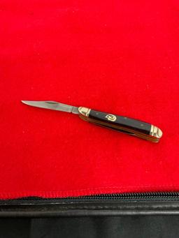 NIB Colt Dual Blade Folding Pocket Knife w/ Black Wood Handle & 2" Blade - See pics