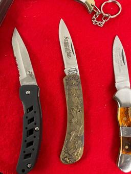 Collection of 6 Folding Blade Pocket Knives of Various Styles & Sizes - See pics