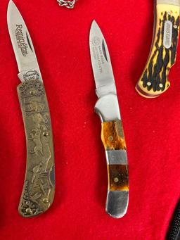 Collection of 6 Folding Blade Pocket Knives of Various Styles & Sizes - See pics
