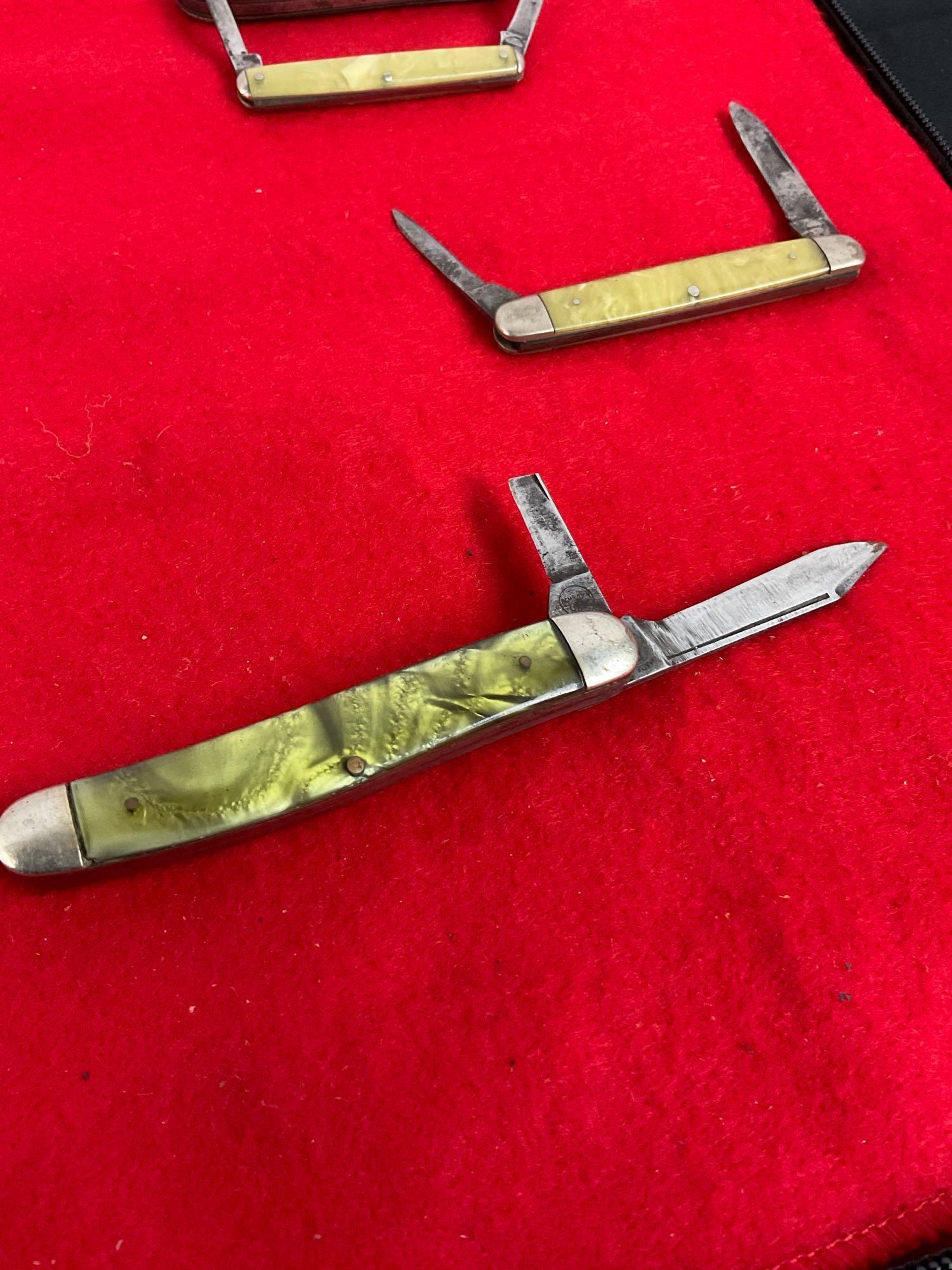 Collection of Vintage Remington Dual Blade Folding Pocket Knives - See pics