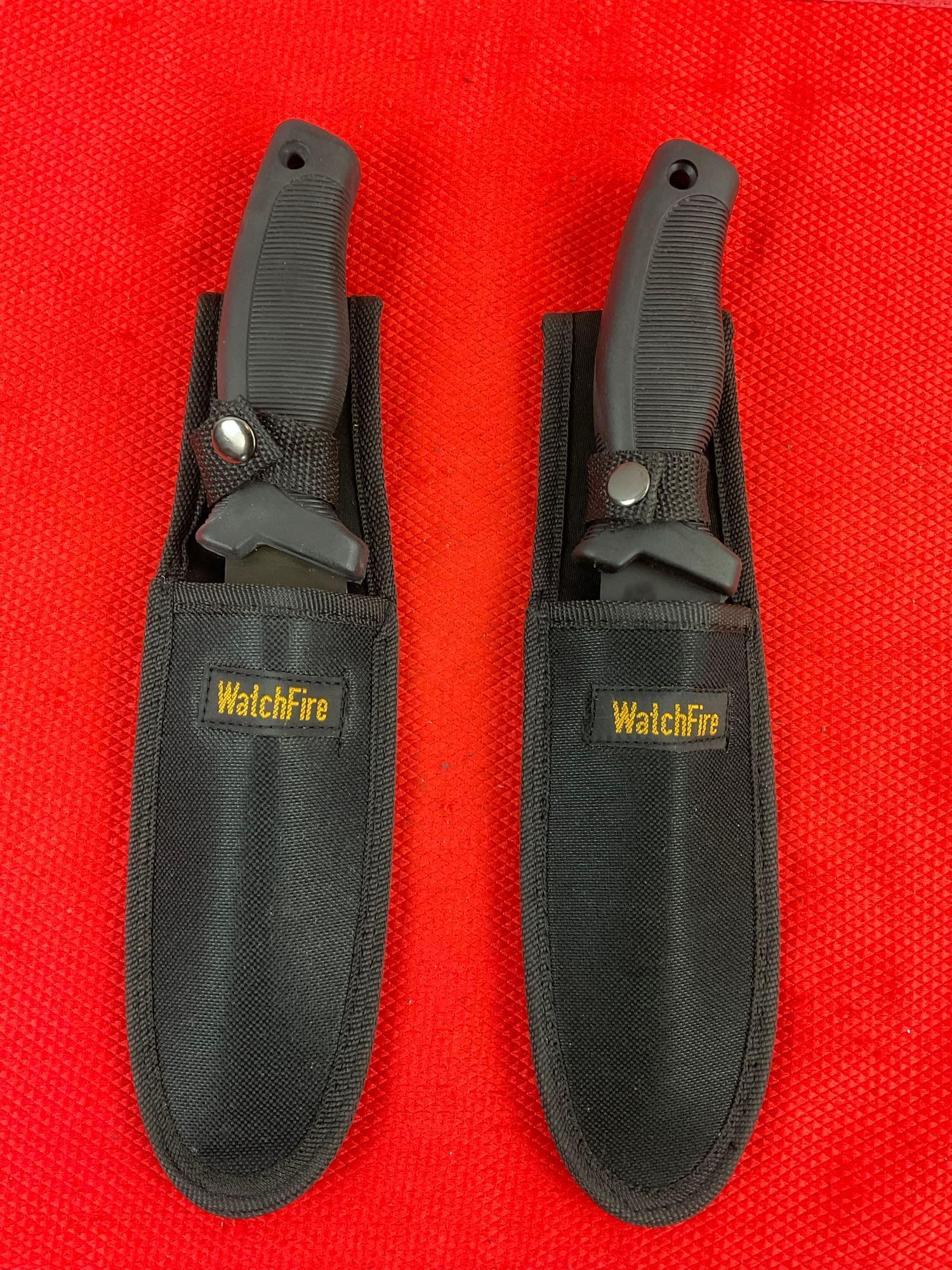 3 pcs WatchFire Camping Hand Tools. 1x Camper's Hatchet 210921 NIB. 2x Hunting Knife 210920. See