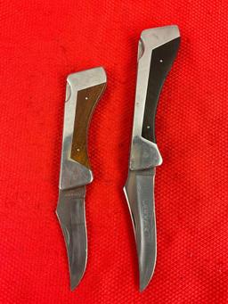 2 pcs Vintage Sharp Made in Japan Stainless Steel Folding Pocket Knives Models 200 & 300. See pics.