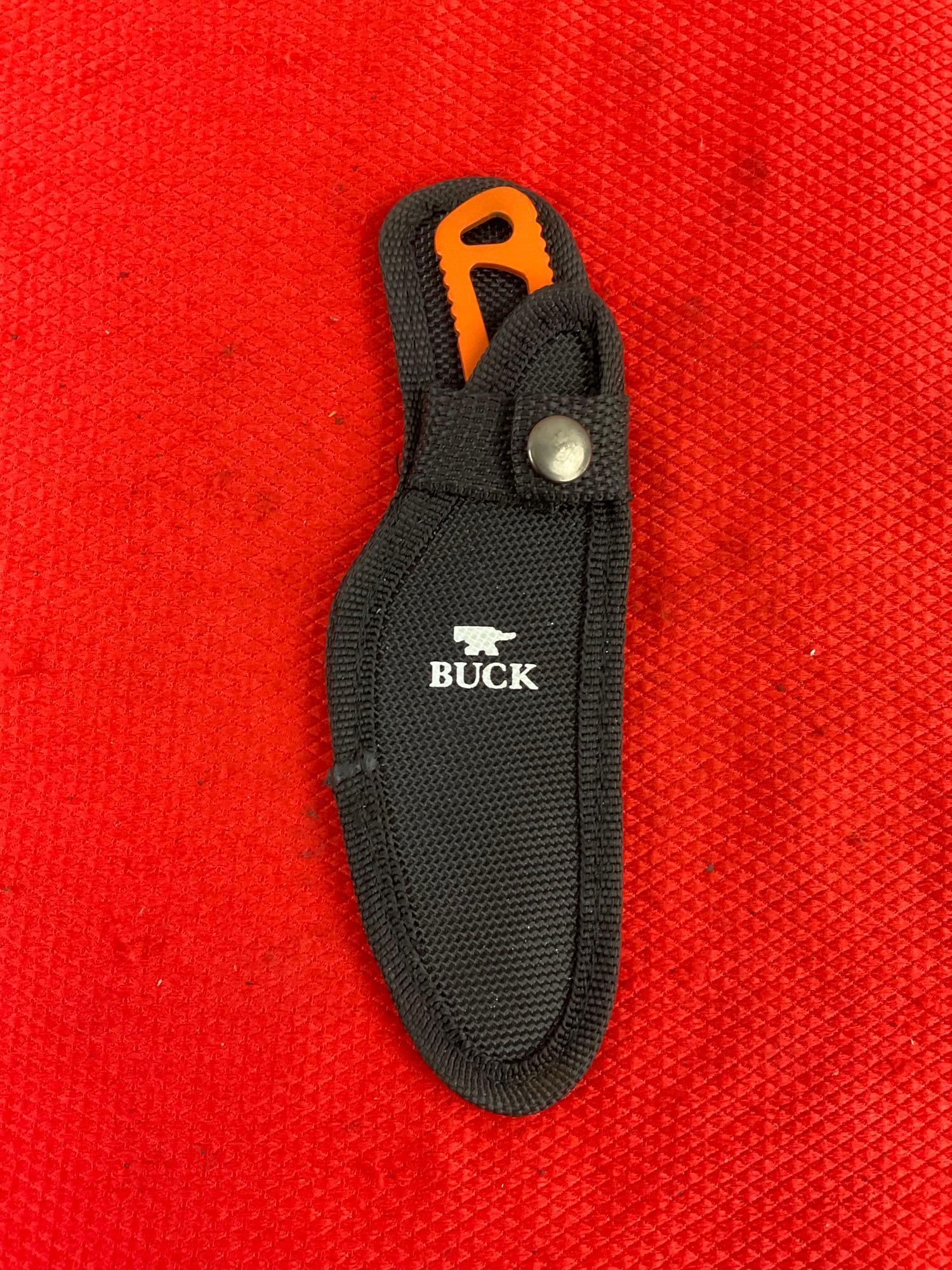 10 pcs Modern Buck Pocket Knife Assortment. Models 135, 283, 316, 318, 325, 425, 526. See pics.
