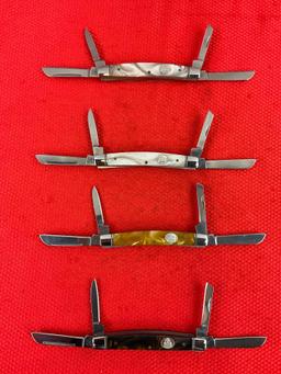 4 pcs King Cutter 1.75" German Stainless Steel Folding 4-Blade Pocket Knives w/ Resin Handles. NIB.