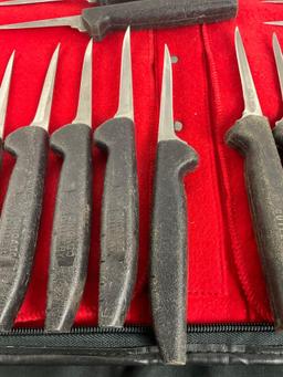 Collection of 19 Chicago Cutlery Filet / Boning Knives - See pics