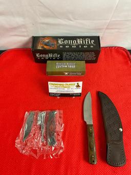 2 pcs Rough Rider Steel Knives Assortment Models RR610 Patch Knife & SO-RRCS4 Kit. NIB. See pics.