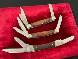 Trio of Buck Folding Knives, Model 303 Stockman, 373 Trio & 703 Colt