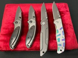 4x Modern Buck Knives, models 2x X11 & DA41 w/ two handle styles