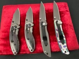 4x Modern Buck Knives, models 2x X11 & DA41 w/ two handle styles